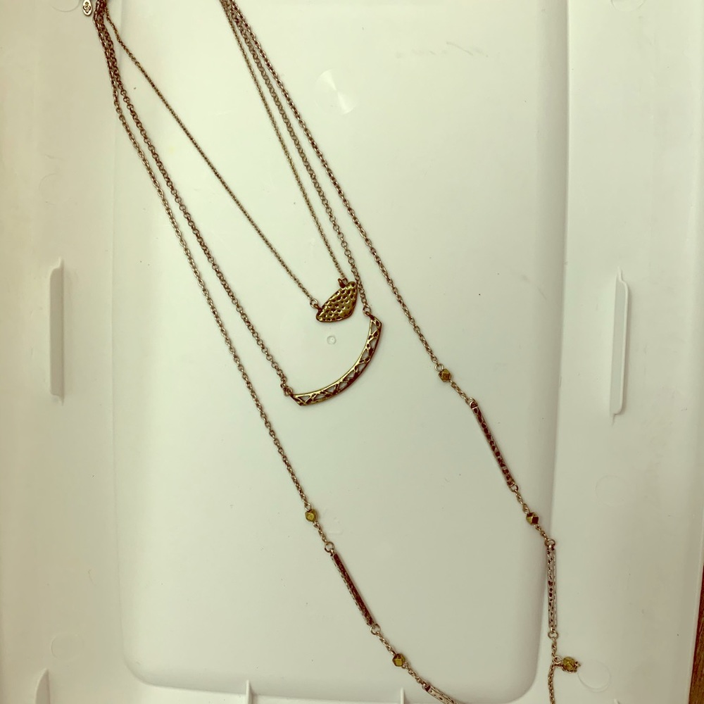 Silver and brass necklaces